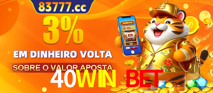 Promoção para baixar e instalar o aplicativo do cassino 40WIN BET. O banner oferece uma recompensa de R1aR1aR8, com a imagem de uma cobra sobre moedas de ouro.
