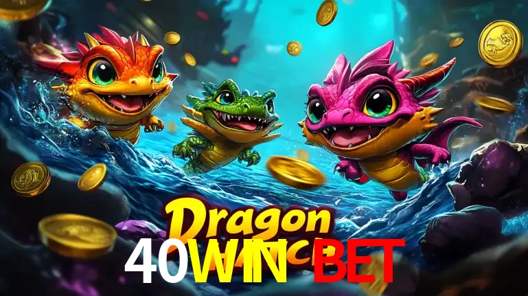 Arte promocional do jogo Dragon Hatch com três adoráveis dragões bebês nadando entre moedas de ouro, um dos slots mais divertidos para jogar no cassino 40WIN BET.