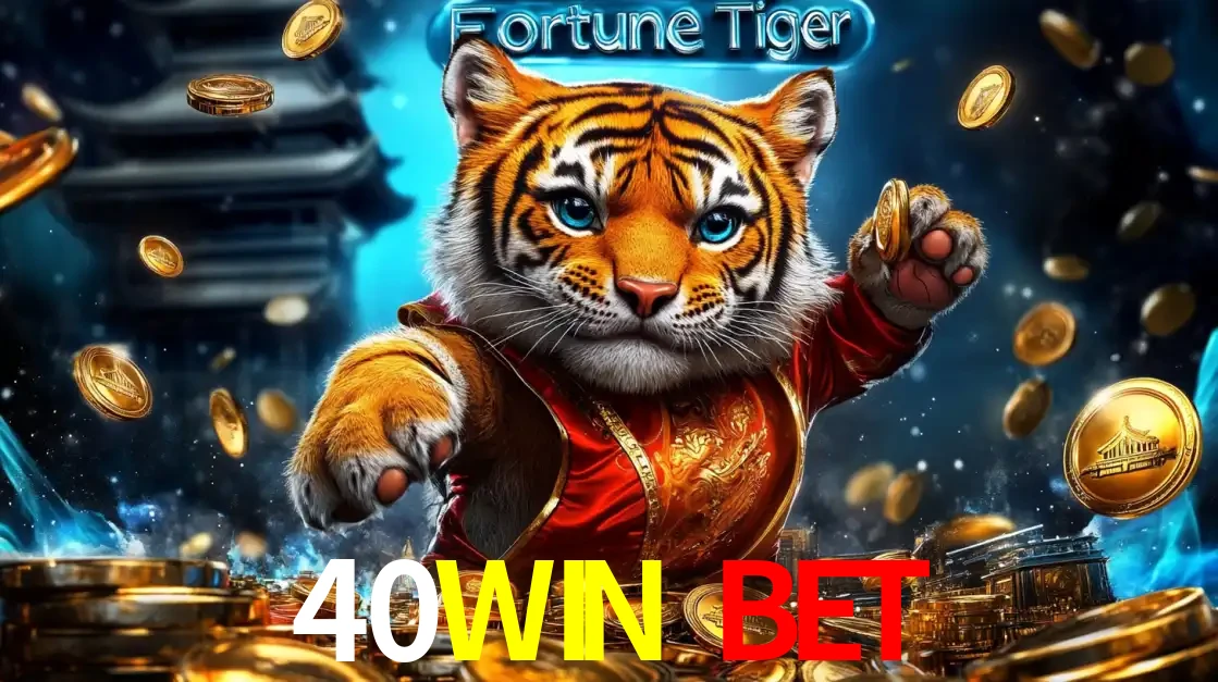 Imagem promocional do jogo de slot Fortune Tiger, com um tigre majestoso em traje tradicional cercado por uma fortuna em moedas de ouro, disponível agora no cassino 40WIN BET.